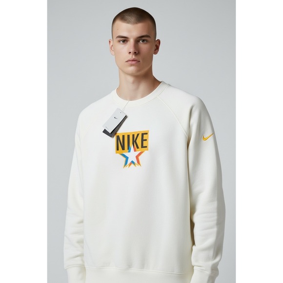 Nike Other - Nike Dri Fit Mens Crewneck Sweatshirt XL Cream Basketball Graphic‎ DV7974, NWT